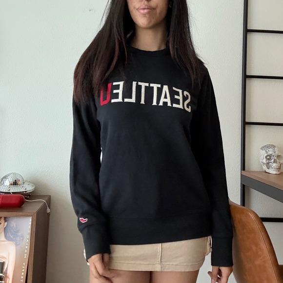 League Collegiate Wear Other - League Seattle University Crewneck Sweatshirt Black Small Seattle U Redhawks